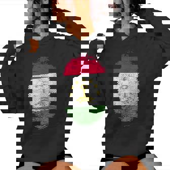 Tajikistan Flag Fingerprint Tajikistanis Men Women Kids DNA Tank Top Women's Hoodie | Mazezy