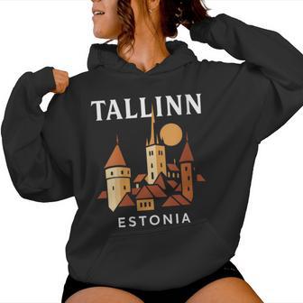 Tallinn Estonia Medieval Old Town Vintage Retro Estonian Women's Hoodie | Mazezy