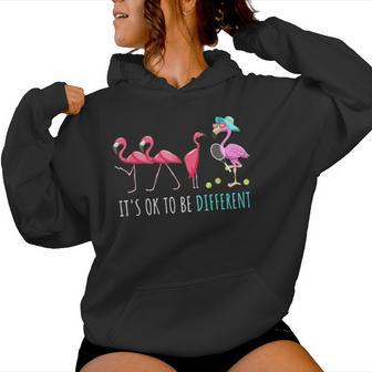 Tennis Damen Tennisspielerin Tennis Flamingo Kapuzenpullover für Damen - Seseable