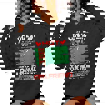 Turkmenistan I Love My Hot Turkmen Girlfriend Women's Hoodie | Mazezy