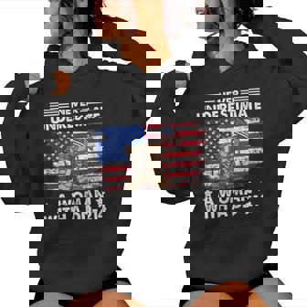 Never Underestimate A Woman With DD-214 US Female Veteran Women's Hoodie | Mazezy