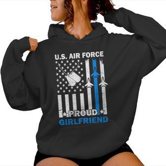 US Air Force USAF Veteran Proud Girlfriend Family Matching Women's Hoodie | Mazezy