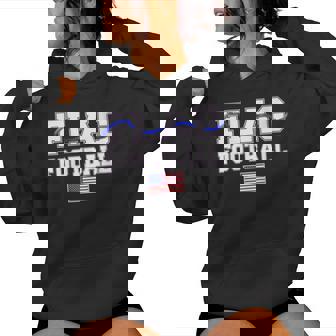 USA Flag Football Patriotic Player Women's Hoodie | Mazezy