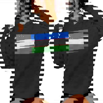 Uzbekistan Uzbek National Flag Independence Triband Women's Hoodie | Mazezy