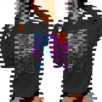 Vaporwave Girl Japanese Glitch Aesthetic Urban Cybergoth Women's Hoodie | Mazezy