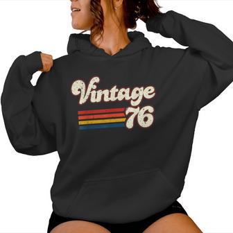 Vintage 76 Happy 50Th Birthday Retro Women Hoodie - Thegiftio UK