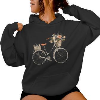 Vintage Floral Bicycle Women Hoodie - Thegiftio
