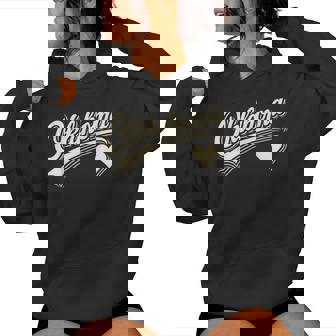 Vintage Oklahoma Name Heart For Men Women Kids Women's Hoodie | Mazezy