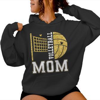 Volleyball Mom Game Day Volleyball Season Mama Girl Gold Women Hoodie | Mazezy