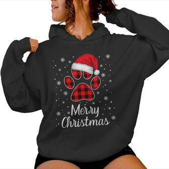 Weihnachtsoutfit Damen Mädchen Weihnachten Katze Hund Pfote Kapuzenpullover für Damen - Geschenkecke