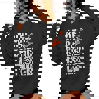 Wife Of A Retired Mason Legend Bricklayer Retirement Women Hoodie | Mazezy