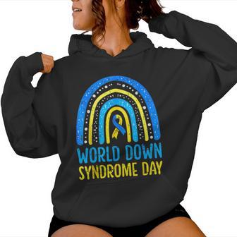 World Down Syndrome Day Awareness National T21 Month Rainbow Women Hoodie - Thegiftio UK