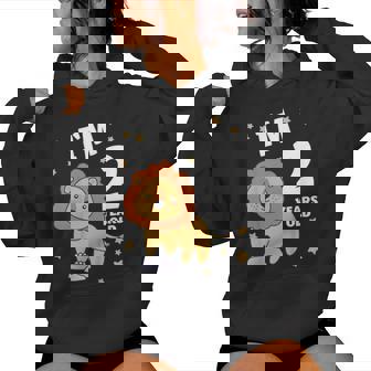 キッズ 2歳の誕生日 ライオン 2歳 男の子 女の子 レディースパーカー - Kawaiitshirt