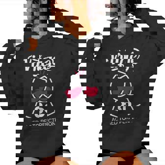 傘寿祝い ワイン好き 酒好き 父 母 男性 女性 80歳お祝いintage Aged To Perfection レディースパーカー - Kawaiitshirt