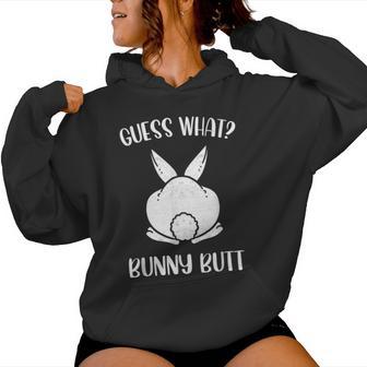 面白いイースタージョークguess What Bunny Butt メンズ レディース レディースパーカー - Kawaiitshirt