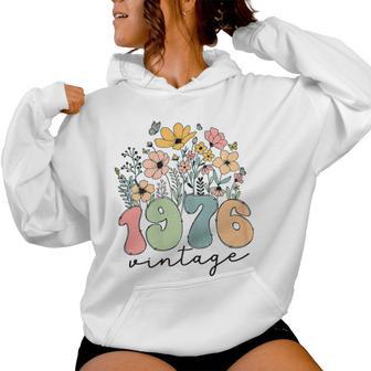 48 Year Old 1976 Vintage Wildflower 48Th Birthday Women Hoodie | Seseable FR