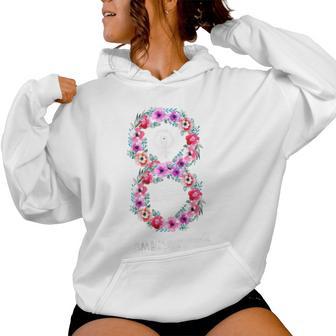 8M Marzoímbolo Feminista Día Internacional Dela Lila Cuello Sudadera con capucha para mujer - Regaloses