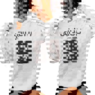 99 歳 白寿 祝い 99歳 99才 お祝い 男性 女性 白寿祝い 父 母 はくじゅ 背番号 バックプリント レディースパーカー - Kawaiitshirt