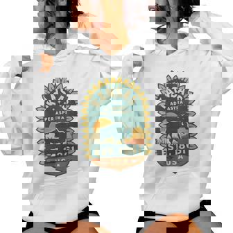 Ad Astra Shirt Kansas Bison Seal Retro Sunrise Emblem Women's Hoodie | Mazezy