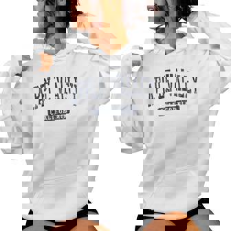 Apple Valley CA J05 Vintage Athletic Blue Women's Hoodie | Mazezy