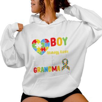 Autism Awareness Grandma Autistic Heart Proud Autism Grandma Women Hoodie | Seseable UK