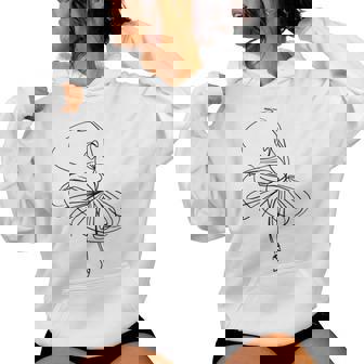 Ballet Dancer Dancing Ballerina Minimalist Dance Girls Women Hoodie | Seseable CA