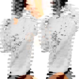 Basset-Hound Dandelion Flower Basshole Dog Mom Mama Women Women Hoodie | Seseable UK