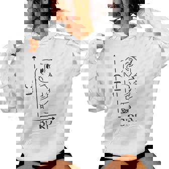 Bird Cat Optical Illusion Math Graph Drawing Philosopher Women's Hoodie | Mazezy