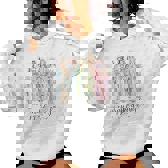 Catholic Saints Pray Like A Girl Christian Faith Women Hoodie | Mazezy