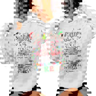 Christmas Crew Pink Flamingo Lover Family Xmas Lights Pajama Women Hoodie | Seseable CA