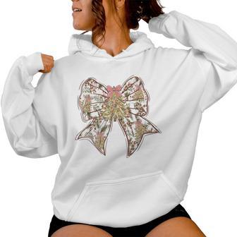 Coquette Bow Christmas Tree Holiday Xmas Girly Women Women Hoodie - Thegiftio UK