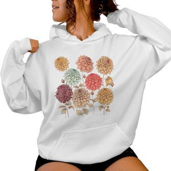 Cottagecore Dalia Flores Naturaleza Floral Botánico Hombres Es Sudadera con capucha para mujer - Regaloses