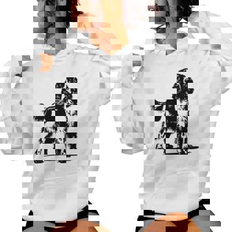 Dog Dad Mom Lover -Pringerpaniel Monocromatico Felpa con cappuccio da donna - Novitaregali