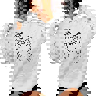 Dos Lindo Galgo Italiano Cuello Sudadera con capucha para mujer - Regaloses