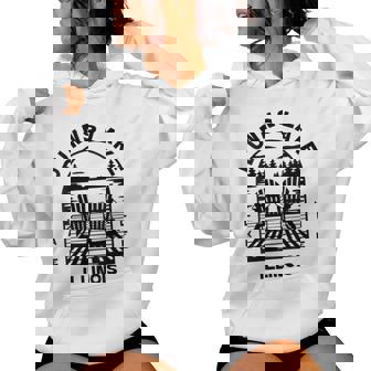 Dunns Lake Illinois Outdoors Vintage Women's Hoodie | Mazezy