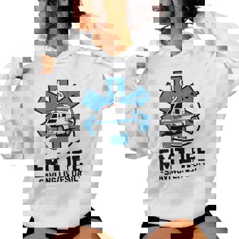 EMT Life Saving Lives Daily Medic Women's Hoodie | Mazezy