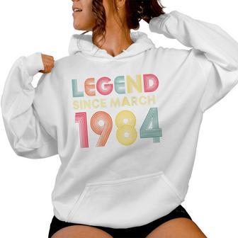 En La Parte Trasera Leyenda Marzo 1984 42 Cumpleaños Es 42 Años Sudadera con capucha para mujer - Regaloses