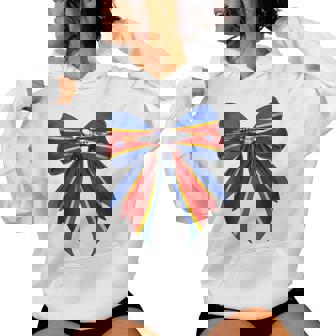 Eswatini Swazi Swaziland Pride Coquette Bow Flag Girl Mom Tank Top Women's Hoodie | Mazezy