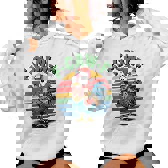 F-Awk-F Chicken Meme F-Caw-F Rooster Pun Retro Christmas Women Hoodie - Monsterry