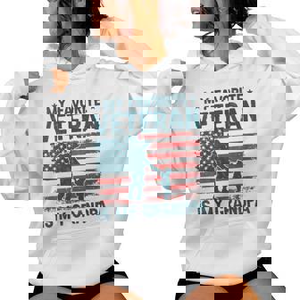 My Favorite Veteran Is My Grandpa Veterans Day Military Papa Women Hoodie - Monsterry