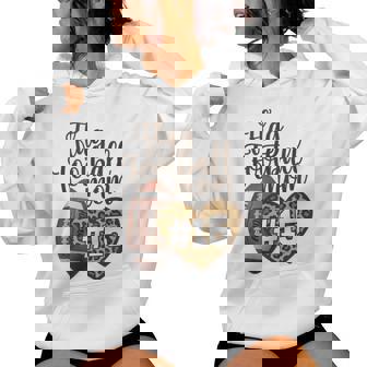 Flag Football Mom Leopard Heart Cute Women Tank Top Women's Hoodie | Mazezy