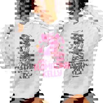 Flamazing Kelly Pink Flamingo Tropical Beach Scene Women's Women Hoodie - Monsterry