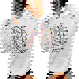 Floral Registered Dietitian Nutritionist Rd Graduation Women Hoodie | Seseable UK