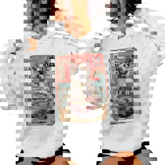 Cat Eating Ramen Kawaii Siamese Cat Lover Mom Women Hoodie | Seseable FR