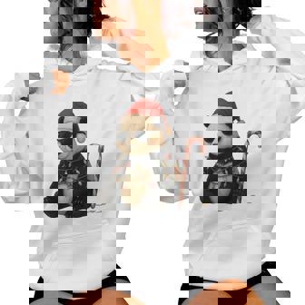 Giant Panda Christmas Graphics Animal Lights Lover Women Hoodie | Mazezy