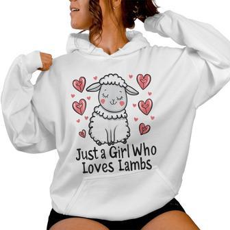 Lamb Lovers Just A Girl Who Loves Lambs Women Hoodie - Thegiftio UK