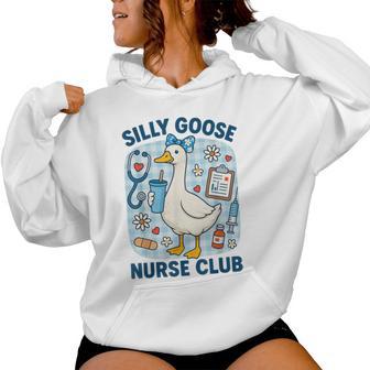 Silly Goose Nurse Club Nursing Humor Women Hoodie - Thegiftio UK