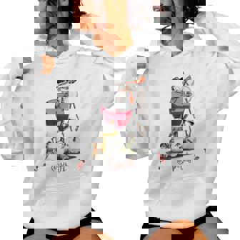 Snowman Wine Christmas Holiday Women Hoodie | Seseable CA