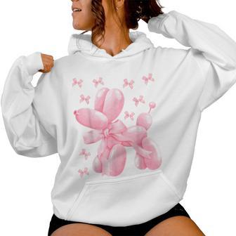 Globo De Lazo Rosa Pastel Para Perros Es Niños Niñas Fiesta De Cumpleaños Sudadera con capucha para mujer - Regaloses