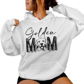 Golden Mom Golden Retriever Lover Dog Mama Retro Women Hoodie - Thegiftio UK